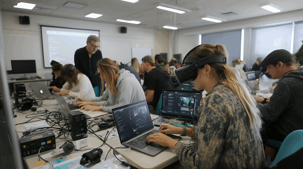 kazunori6562_Photorealistic_AI_filmmaking_workshop_in_session_s_116140e0-4875-4f9c-9682-918075d762be