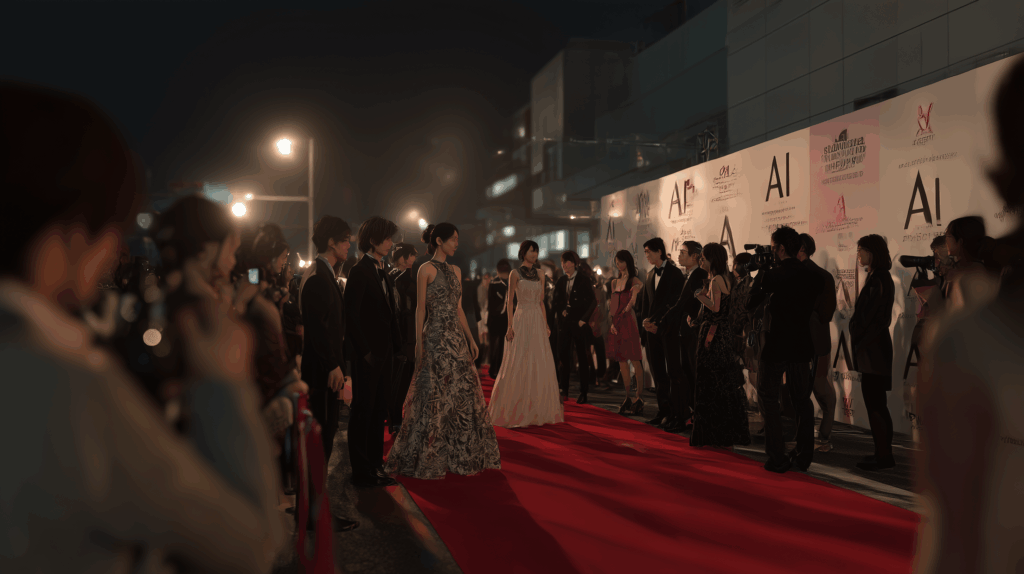 kazunori6562_Photorealistic_red_carpet_arrival_scene_at_AI_Film_bc60f797-6ceb-4b1a-a2f1-fa1b33c6b23f