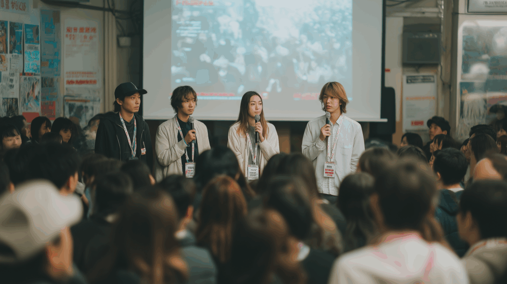 kazunori6562_Tokyo_AI_film_festival_student_QA_session_photorea_49a88236-c443-4509-a1c8-25bbfedbc0c2